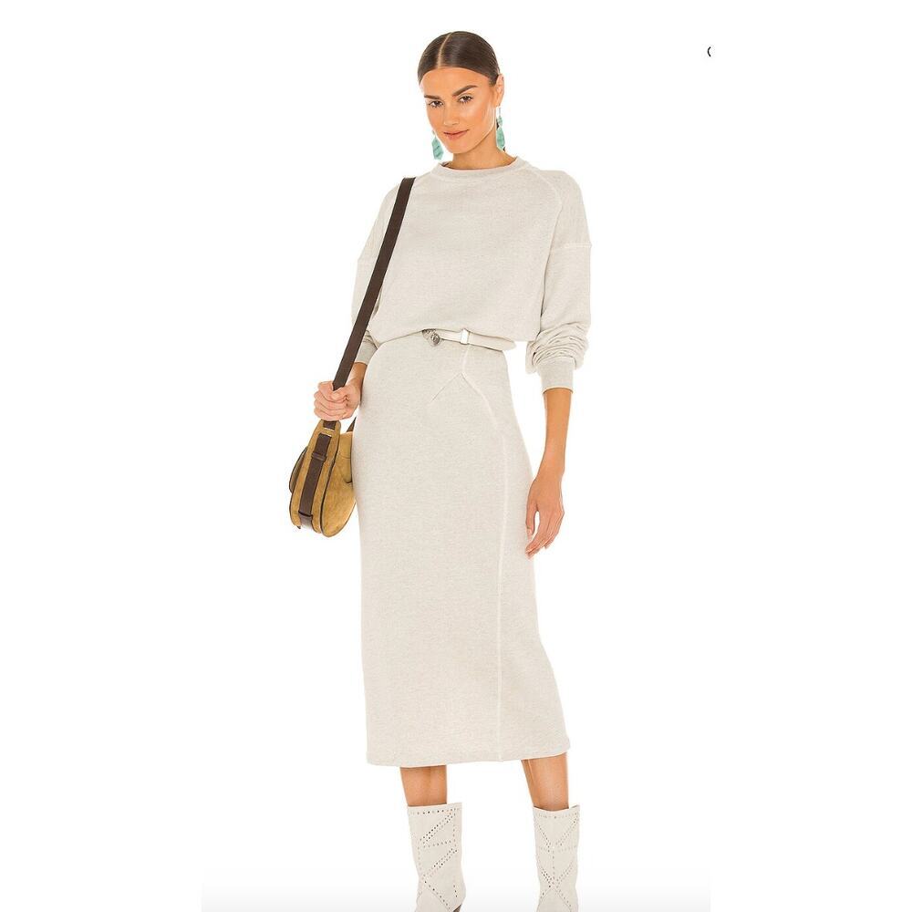 Isabel Marant Etoile Gray Meg Midi Dress Xl